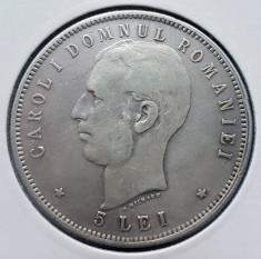 Romania 5 lei 1906 argint 25g (1) foto