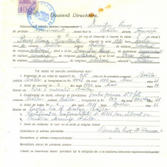 Z484 DOCUMENT VECHI -LICEUL TEORETIC DE FETE , BRAILA- DUMITRU PENES -1942