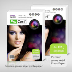 Hartie foto format A4 High Glossy 120g, top 20 coli foto