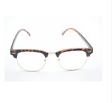 Ochelari vintage maro fantezie lentila transparenta unisex + ambalaj cadou, ClubMaster