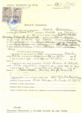 Z473 DOCUMENT VECHI -LICEUL TEORETIC DE FETE , BRAILA- MARIA MARINESCU -1942