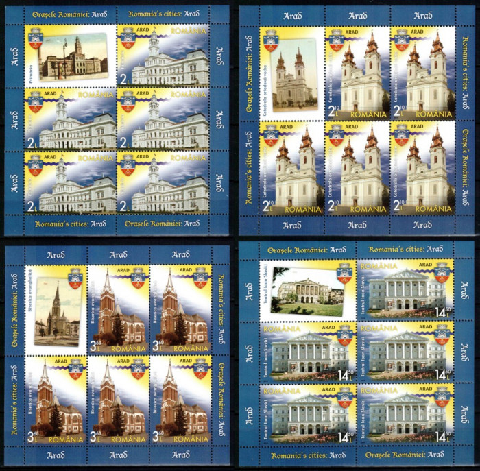 Romania 2014, LP 2011 c, Orasele Romaniei, Arad, minicoli, MNH! LP 144,30 lei