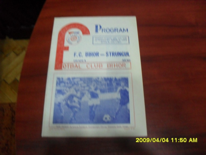 program FC Bihor - Strungul Arad
