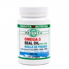 OMEGA 3 ULEI DE FOCA 100% Pur Standardizat 500mg 120 capsule foto