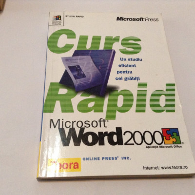 CURS RAPID MICROSOFT WORD 2000,RF13/1 foto