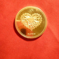 Jeton metal aurit - Globus , d= 3,5 cm