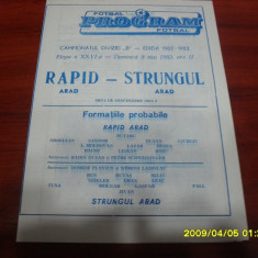 program Rapid Arad - Strungul Arad