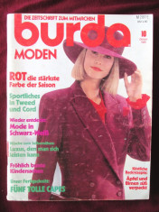 Revista BURDA Moden nr. 10/1989 cu tipare, in limba germana. Croitorie foto