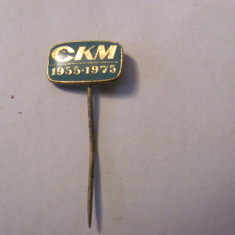 PVM - Insigna veche comunista Cehoslovacia "CKM 1955 - 1975" turism