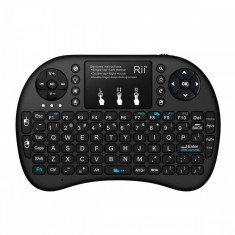 Mini tastatura bluetooth Rii tek i8+ iluminata touchpad compatibila Smart TV foto