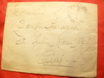 Plic circ.1935 stampila Ciolanestii Deal jud.Teleorman si Balaci ,exp.la Cluj foto