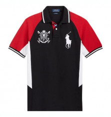 Tricou polo Ralph Lauren RED BLK masura M L foto