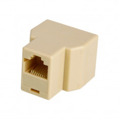 Conector adaptor Ethernet Splitter RJ45 Cat5 Cat6 foto