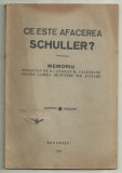 CE ESTE AFACEREA SCHULLER ? - Memoriu redactat de avocatul M.Valerianu, ed.1922