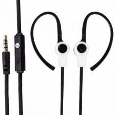 Casti handsfree sport cu tehnologie de izolare audio, jack 3.5mm foto