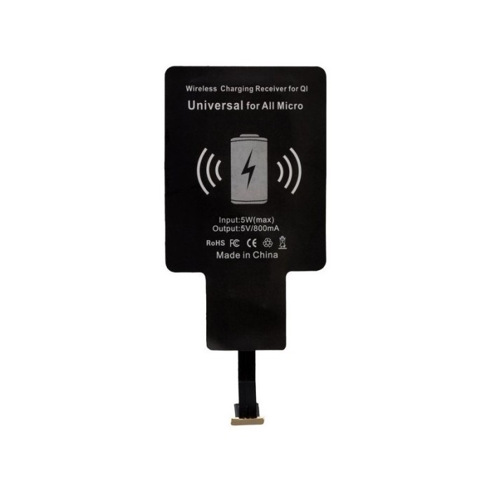Qi Wireless Charger Quick Adapt UNI for Micro-USB foto mare Qi Wireless Charger Quick Adapt UNI for Micro-USB foto mare