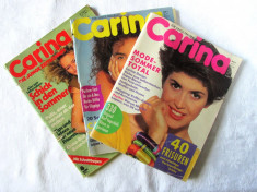 Lot de 3 Reviste CARINA nr. 4/1981, 5/1991 si 6/1991 cu tipare, in limba germana foto