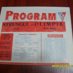 program Strungul Arad - Olimpia SM