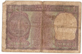 INDIA 1 rupee ND U
