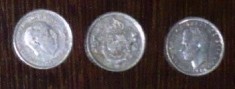 SPANIA 5 PTAS - LOT 3 MONEDE 1957, 1975, 1984