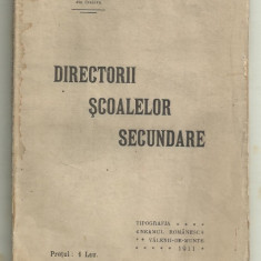Vasile Mihailescu / DIRECTORII SCOALELOR SECUNDARE - editie 1911