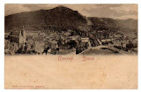 BRASOV VEDERE PANORAMICA BISERICA TAMPA CIRCULAT 1902, Circulata, Printata