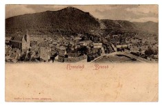 BRASOV VEDERE PANORAMICA BISERICA TAMPA CIRCULAT 1902 foto
