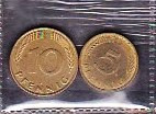 GERMANIA - LOT 2 MONEDE 5 PFENNIG 1983, 10 PFENNIG 1986