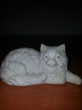 Figurina statueta bibelou pisica angora ceramica nemarcata
