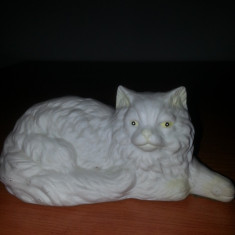 Figurina statueta bibelou pisica ceramica
