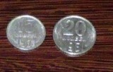 RUSIA 1961 - LOT 2 MONEDE 15, 20 kopeici