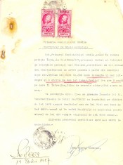 528 DOCUMENT VECHI -CERTIFICAT DE STARE MATERIALA -PRIMARIA BRAILA 1927 foto