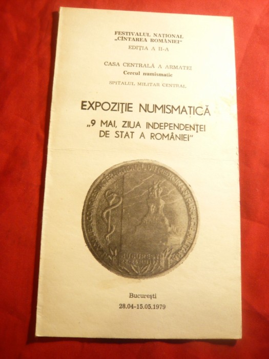 Carnet -Reclama -Expozitia Numismatica -la 9 mai-Independenta Stat 1979