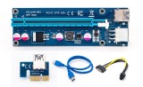 Riser card 1x la 16x, PCI-E PCI Express 1X la 16X Riser Card + USB 3.0 VER 006C