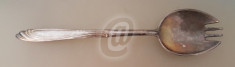 Furculita - lingura, argintata, pentru servit, 25 cm, marcata foto