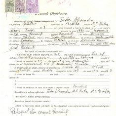 Z511 DOCUMENT VECHI -LICEUL TEORETIC DE FETE, BRAILA- TUDOR ALEXANDRU -1942