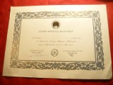 Diploma acordata de L&#039;Union Medicale Balcanique 1989