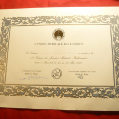 Diploma acordata de L'Union Medicale Balcanique 1989