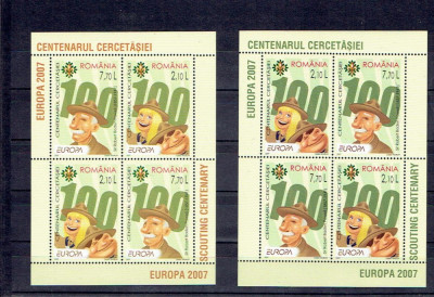 Romania 2007 Europa centenarul cercetasiei - 6190/91 klbg foto