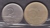 UNGARIA 1993 - LOT 2 MONEDE 2, 5 FORINTI, Europa