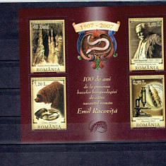 Romania - bl. 392 - 2007 - 100 ani Emil Racovita