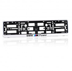 Suporti numar inmatriculare BMW M POWER - CROM (set 2 buc) foto