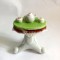 Figurina ceramica, masuta cu ceainic si cesti, 8cm