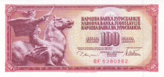 Bancnota Iugoslavia 100 Dinari 1978 - P90a UNC foto