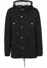 Geaca parka canvas bumbac negru foto