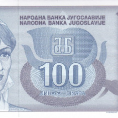 Bancnota Iugoslavia 100 Dinari 1992 - P112 UNC