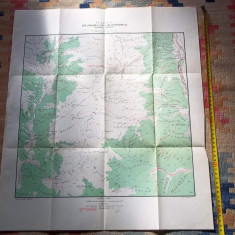 Harta drumurilor din Romania pentru turisti Sinaia West Dem. Popescu anii '20