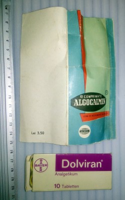 LOT AMBALAJE MEDICAMENTE PENTRU COLECTIONAT , ANII 80 , ALGOCALMIN , DOLVIRAN foto