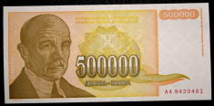 IUGOSLAVIA 500000 500.000 DINARA 1994 aUNC / UNC ** foto