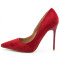 Pantofi Stiletto Red Suede,Cod:LT-75 Red (Culoare: Rosu, Inaltime toc (cm): 10.5, Marime Incaltaminte: 40)